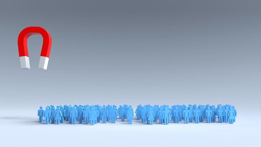 Magnets attracting customers, Business strategy, Recruitment magnet people figures