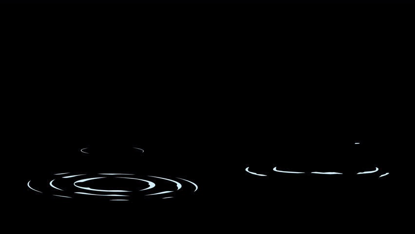 2D Cartoon Water Ripple and Drop Hand-Drawn Animation