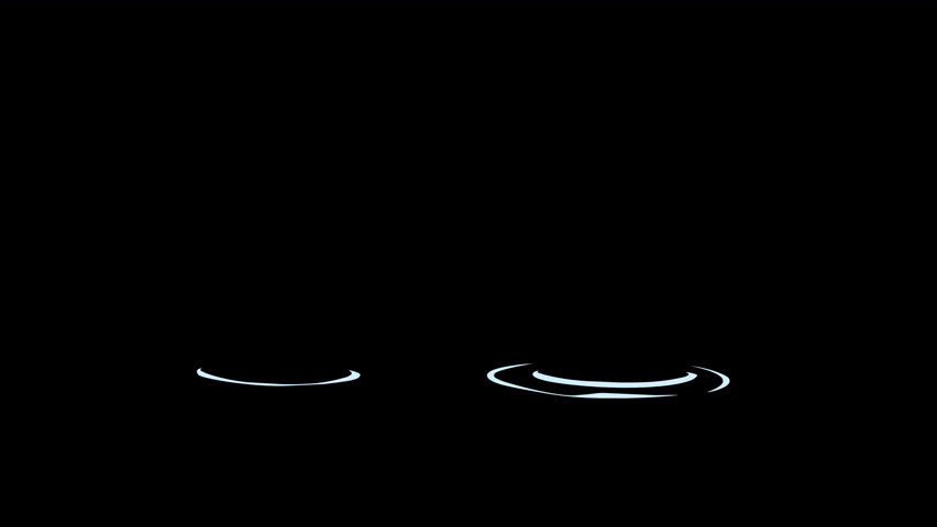 2D Cartoon Water Ripple and Drop Animation Transparent