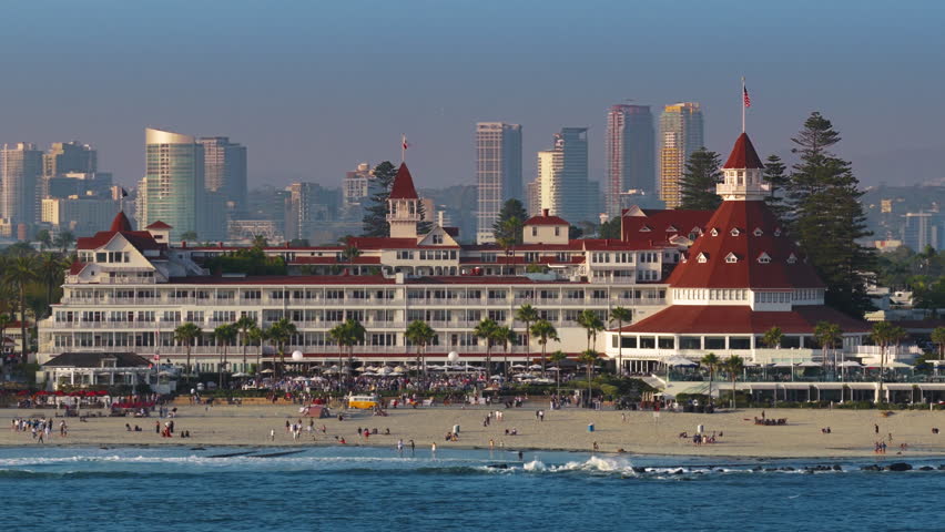 San Diego, California, USA - May 3, 2025: Explore magnificent Hotel Del Coronado, historic beachfront resort in San Diego, California, known for its stunning architecture and breathtaking ocean views