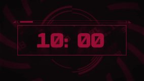 10 seconds countdown. Futuristic interface alarm. Stopwatch number minute end. Future timer. - Powered by Shutterstock - Get 15% off with code: PIKWIZARD15