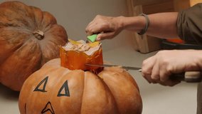 Transforming a Pumpkin into a Spooky Halloween Jack-o'-Lantern - Powered by Shutterstock - Get 15% off with code: PIKWIZARD15