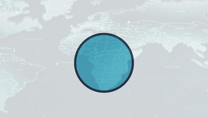 Blinking Bold Number 100   Revealing Iconic Total Count Blue Themed Corporate Style World Wide Connection Cloudy Background