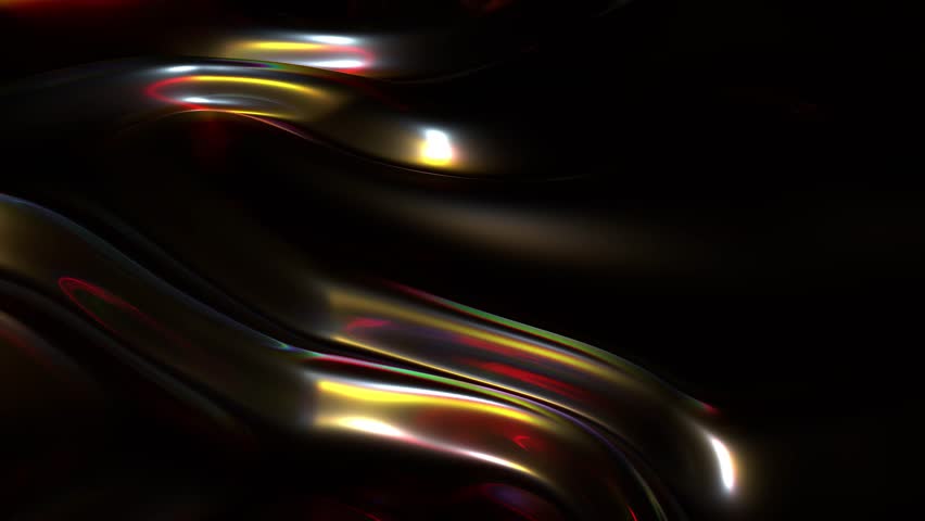 Beautiful Waving Golden Surface Seamless Slow Motion. Looped Liquid Melted Gold Flowing 3d Animation. Gold Texture Abstract Background 4k Ultra HD 3840x2160.