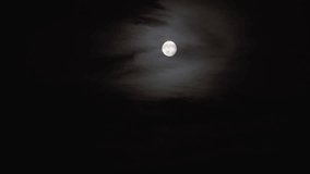 A bright full moon casts a silvery glow as smoky clouds drift slowly across the dark night sky, creating a serene yet mysterious celestial atmosphere above the earth. - Powered by Shutterstock - Get 15% off with code: PIKWIZARD15