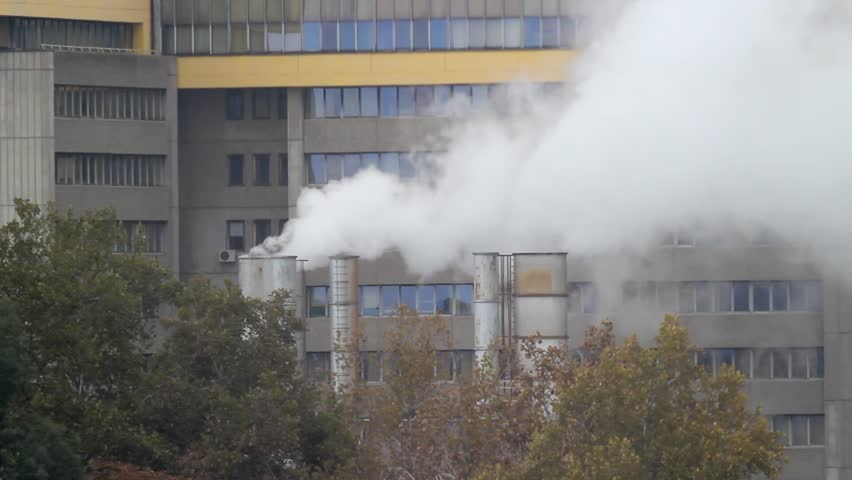 Smoke Rising Above the Houses