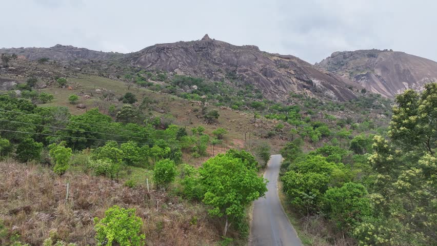 Aerial view of mountains in Malolotja National Park, eSwatini