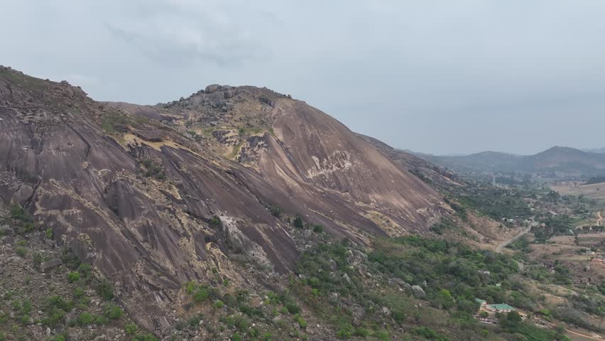 Aerial view of Sibebe Rock, eSwatini