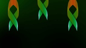 3D twirling ribbon animation with a dark dynamic background and hypnotic abstract design smooth motion graphics flowing movement visual effects vibrant patterns art colours green gold brown - Powered by Shutterstock - Get 15% off with code: PIKWIZARD15