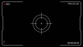 Recording screen overlay alpha channel in futuristic hud style with focus target, timer, signal and recording indicators. Camera viewfinder, Recording frame overlay, Screen interface. 4K Video - Powered by Shutterstock - Get 15% off with code: PIKWIZARD15