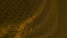 Abstract Golden Mesh Fabric Texture with Flowing Folds - Luxurious Shimmering Material Background - Powered by Shutterstock - Get 15% off with code: PIKWIZARD15