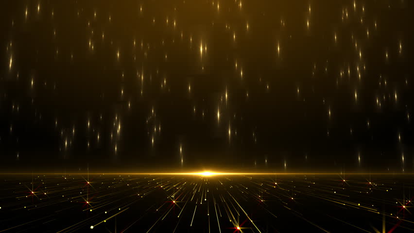 Golden Shower of Starlight Particles Gold Awards Trailer Titles Cinematic Openers Luxury Intro Background Loop