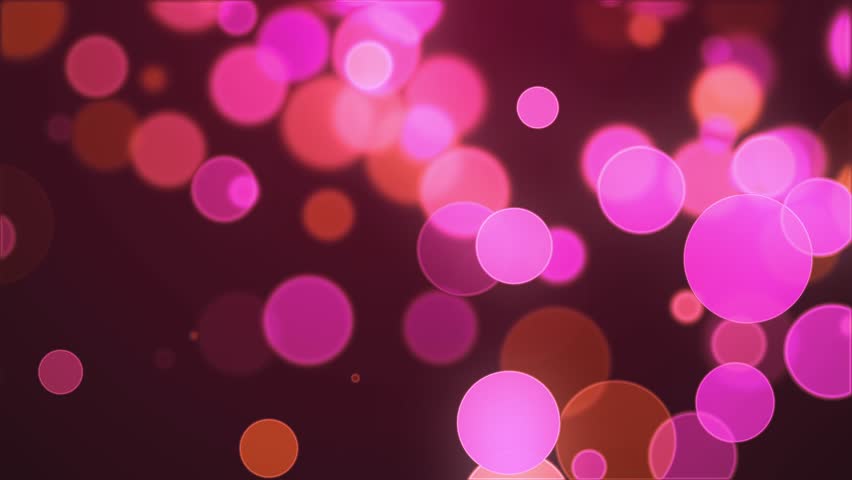 Romantic Valentine's Day Background, Floating Pink and Orange Hearts and Bubbles 4K