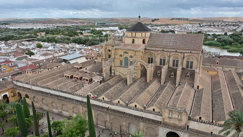 Aerial view of the Cathedral of Cordoba, Spain