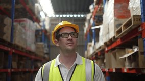Blue collar worker is working at warehouse. Logistics, transportation. - Powered by Shutterstock - Get 15% off with code: PIKWIZARD15