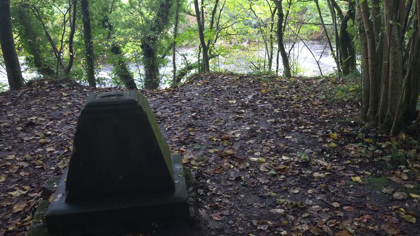 Hurst Green, Clitheroe, Lancashire, Tolkien Trail - Stone Monument Next To River