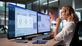 Data Analyst In Finance Office Analyzing Analytics On Computer Screen - Powered by Shutterstock - Get 15% off with code: PIKWIZARD15