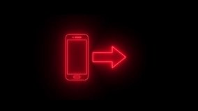 Neon glowing outgoing call sign animation on black background.	
 - Powered by Shutterstock - Get 15% off with code: PIKWIZARD15