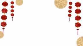 Hanging Red Lanterns On White Background Chinese Decoration - Powered by Shutterstock - Get 15% off with code: PIKWIZARD15