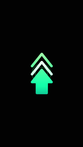 Fast Upgrade Speed Boost Green Arrows Icon Animation vertical