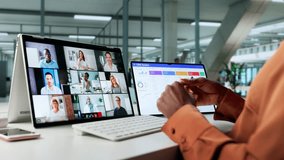 Business Woman Meeting Webinar In Office On Laptop - Powered by Shutterstock - Get 15% off with code: PIKWIZARD15