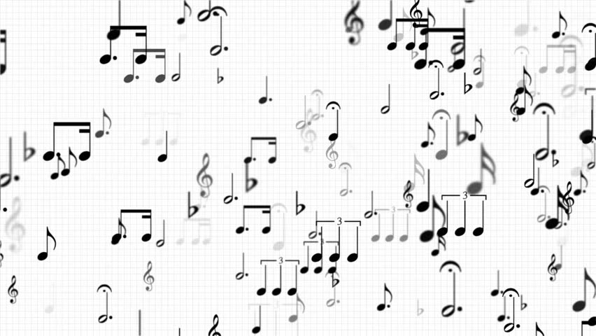 white music notation background with musical notes