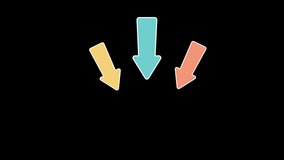 Colorful down arrows click here animation - Powered by Shutterstock - Get 15% off with code: PIKWIZARD15