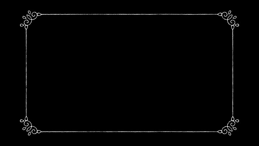 Square frame hand-drawn scribble animation. Pen marker doodle style. Sketched motion element. Loop. Embedded alpha channel