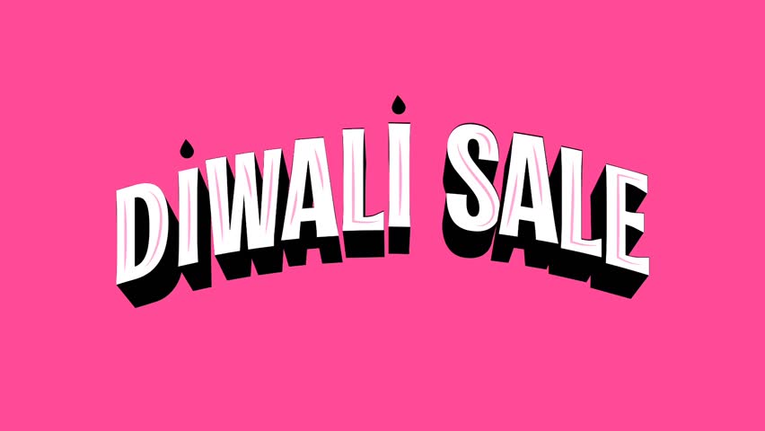 Diwali Sale animated video, Indian Diwali festival text clip, Diwali offer sale Typography animation, Diwali wishes 