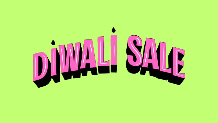 Diwali Sale animated video, Indian Diwali festival text clip, Diwali offer sale Typography animation, Diwali wishes hd