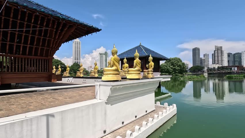 Golden Buddha Statue, Gangarama Temple, Sri Lanka