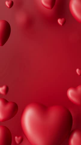 Romantic greeting card template. Valentine Blank empty space for text. Loop video. Vertical video for Love video background.
