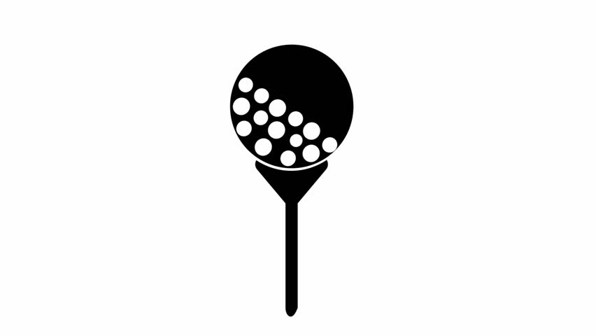 golf icon animation  simple flat