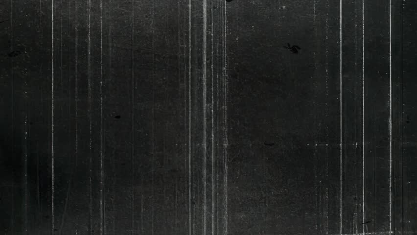 Dark monochrome film texture with deep grain, vertical streaks and surface wear marks, analog grunge overlay with noise and tonal fading