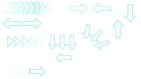 Multiple blue arrows animate, expand, and overlap on a clean white background, creating dynamic movement - Powered by Shutterstock - Get 15% off with code: PIKWIZARD15
