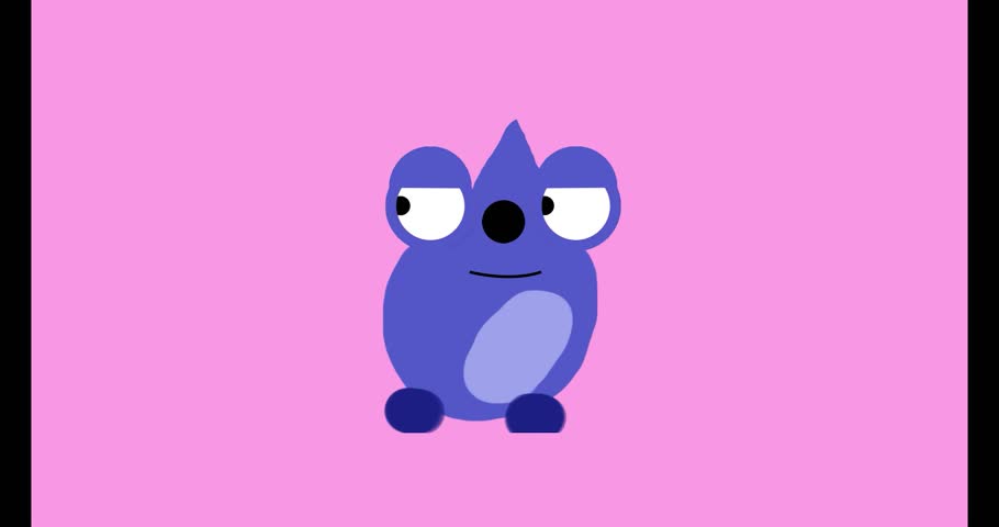 A talking blue cute water drop for educational purposes on a pink background.