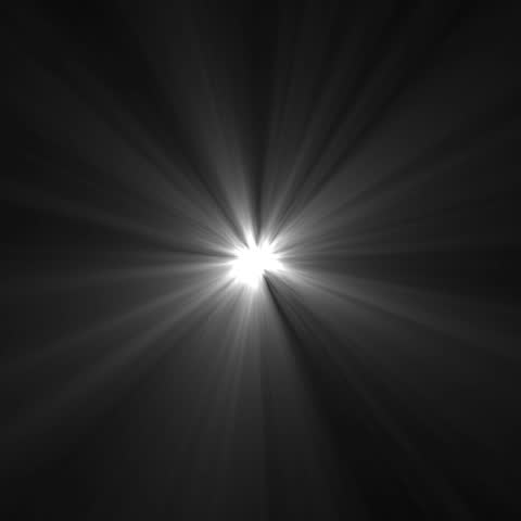 A beautiful animation of volumetric light rays shining from a central source. This seamless loop is a perfect overlay effect for a magical, spiritual, or cinematic reveal.