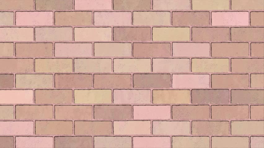 Background animation of colorful paint on a brick wall