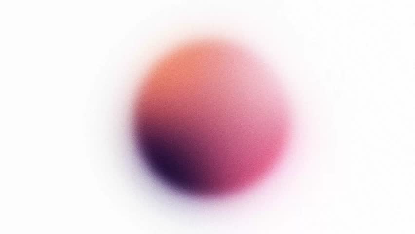 abstract red and orange gradient sphere, looping animated background with copyspace