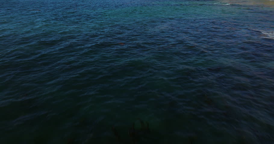 Flying Over The Pacific Ocean By The Sunset Cliffs Natural Park In San Diego, California, USA. - aerial shot