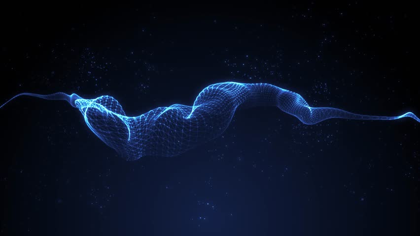 Abstract Light Flowing Particles Landscape Fx Background Loop