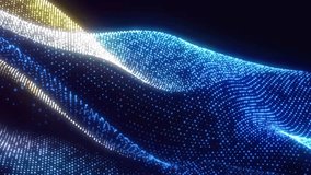 Energy Intertwining in Cosmic Space 4K Intro for Backgrounds Presentations Tech Business and Celebrations Neon Colorful Animated Sound Wave of Glowing Particles Molecules  - Powered by Shutterstock - Get 15% off with code: PIKWIZARD15