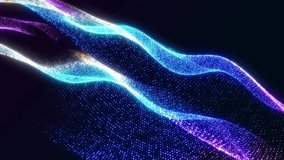 Neon Colorful Animated Sound Wave of Glowing Particles Molecules and Energy Intertwining in Cosmic Space 4K Intro for Backgrounds Presentations Tech Business and Celebrations - Powered by Shutterstock - Get 15% off with code: PIKWIZARD15