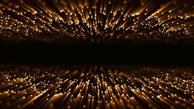 Neon Golden Animated Frame with Glowing Waves Stripes and Dots Meteor Shower Starry Sky Digital Network Energy Field Cosmic Bodies LED Strip Logo Intro 4K - Powered by Shutterstock - Get 15% off with code: PIKWIZARD15