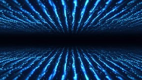 Neon Blue Animated Frame with Glowing Waves Stripes and Dots Meteor Shower Starry Sky Digital Network Energy Field Cosmic Bodies LED Strip Logo Intro 4K - Powered by Shutterstock - Get 15% off with code: PIKWIZARD15