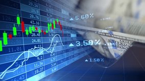 Financial market data visualization with stock charts and currency elements, representing business, investment, and economic trends. - Powered by Shutterstock - Get 15% off with code: PIKWIZARD15