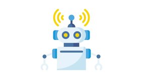 A friendly, futuristic robot advisor icon animation. Perfect for fintech, AI, and customer service apps. Features a transparent background for easy use in any project. - Powered by Shutterstock - Get 15% off with code: PIKWIZARD15