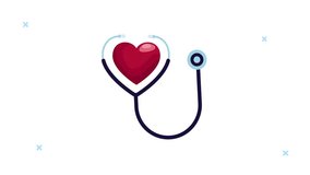 4K footage of a heart with a stethoscope symbolizing World Heart Day. Represents cardiovascular health, wellness, and global awareness about heart disease prevention celebrated annually on September 2 - Powered by Shutterstock - Get 15% off with code: PIKWIZARD15