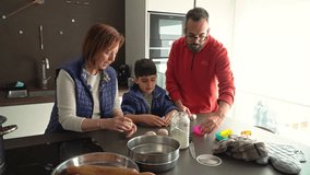 Family bonding over Christmas cookie baking at home - Powered by Shutterstock - Get 15% off with code: PIKWIZARD15