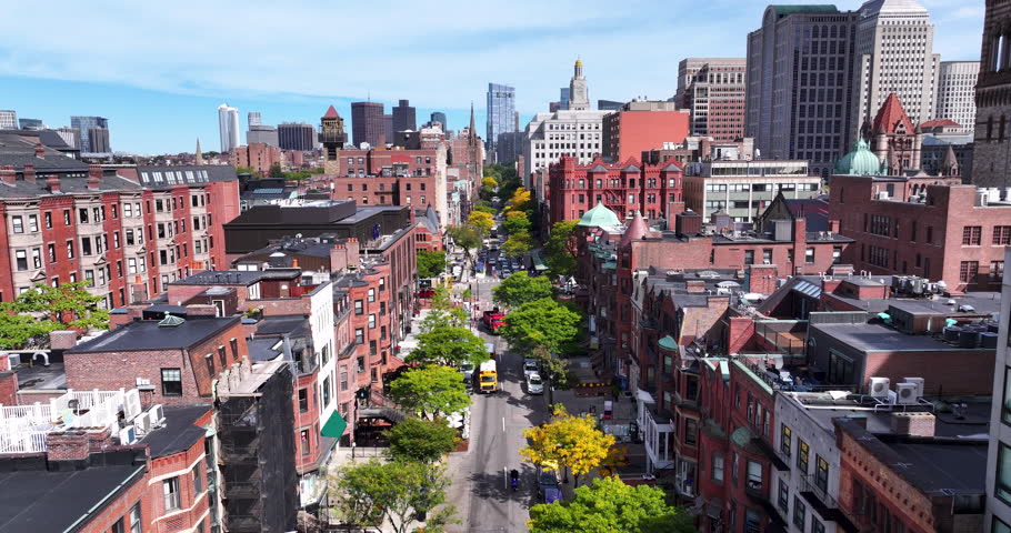 Newbury Street in Boston’s Back Bay Neighborhood